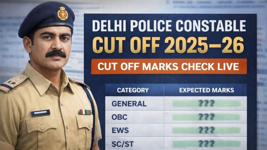 Delhi Police Constable Cut Off 2025–26: Expected Marks, Category Wise