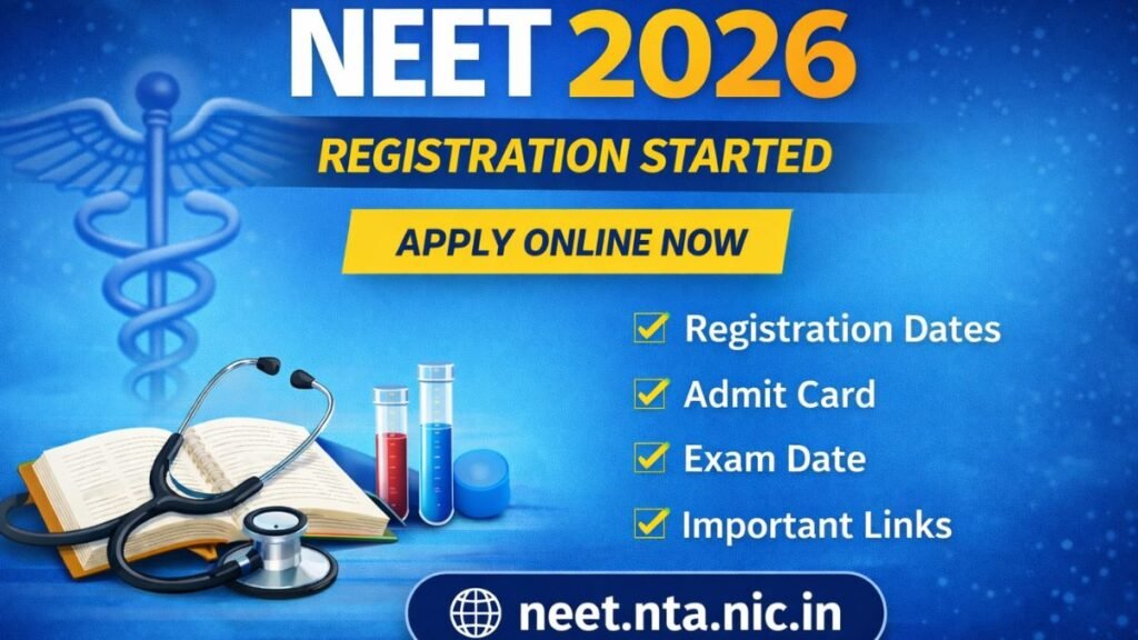 NEET 2026 Registration Started: Apply Online at neet.nta.nic.in